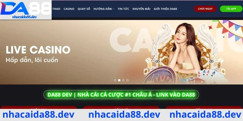 Link truy cập nhà cái Da88 mới nhất